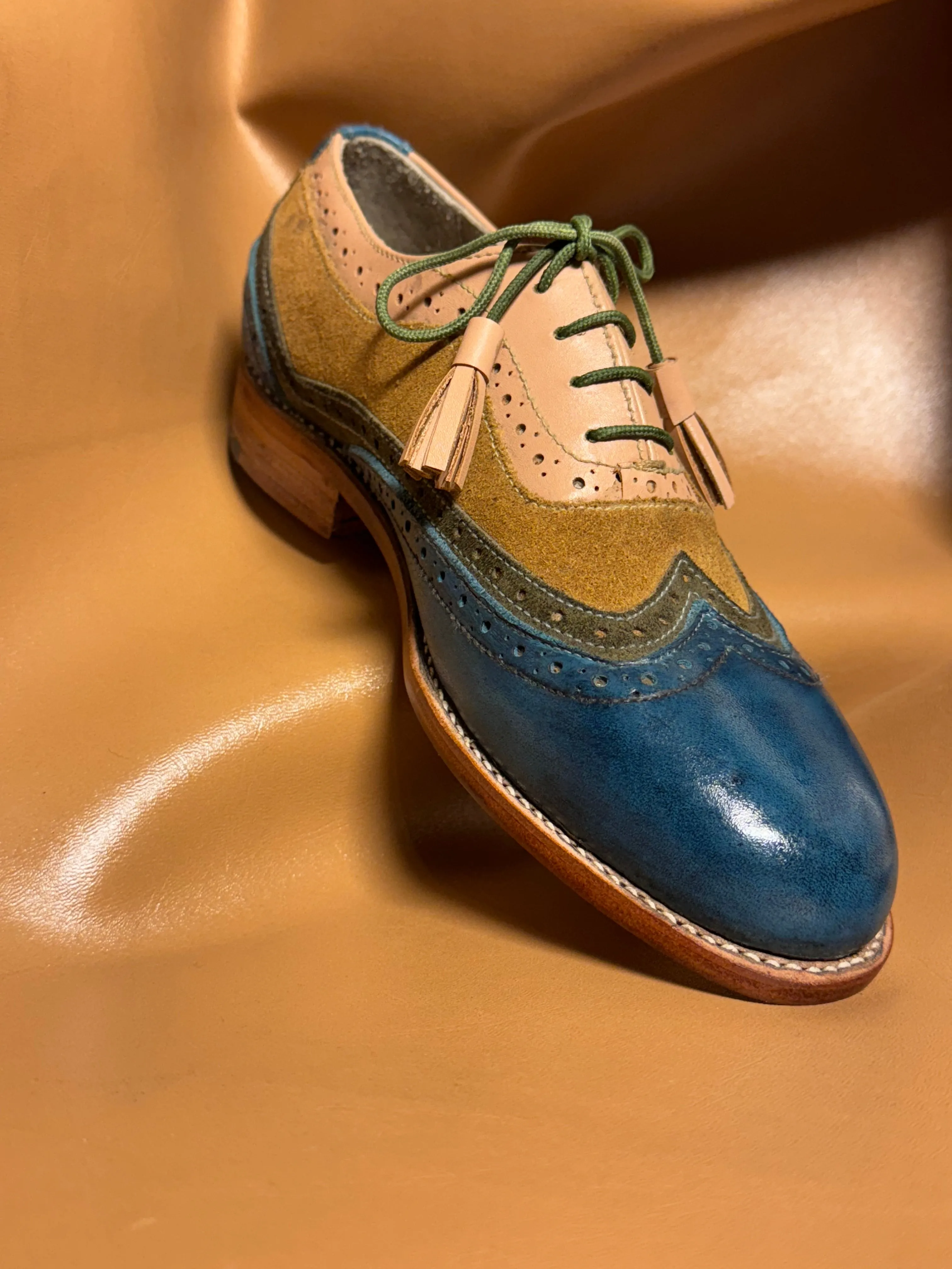 Blue Semi brogue derby