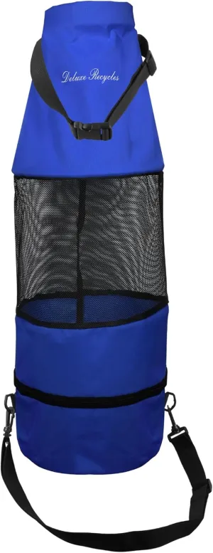 Boat Trash Can Bag - Durable 600D Mesh Oxford Fabric, Bottom Zipper, and Washable - Ideal for Boats, Kayaks, Campers, RVs, and More (Blue)