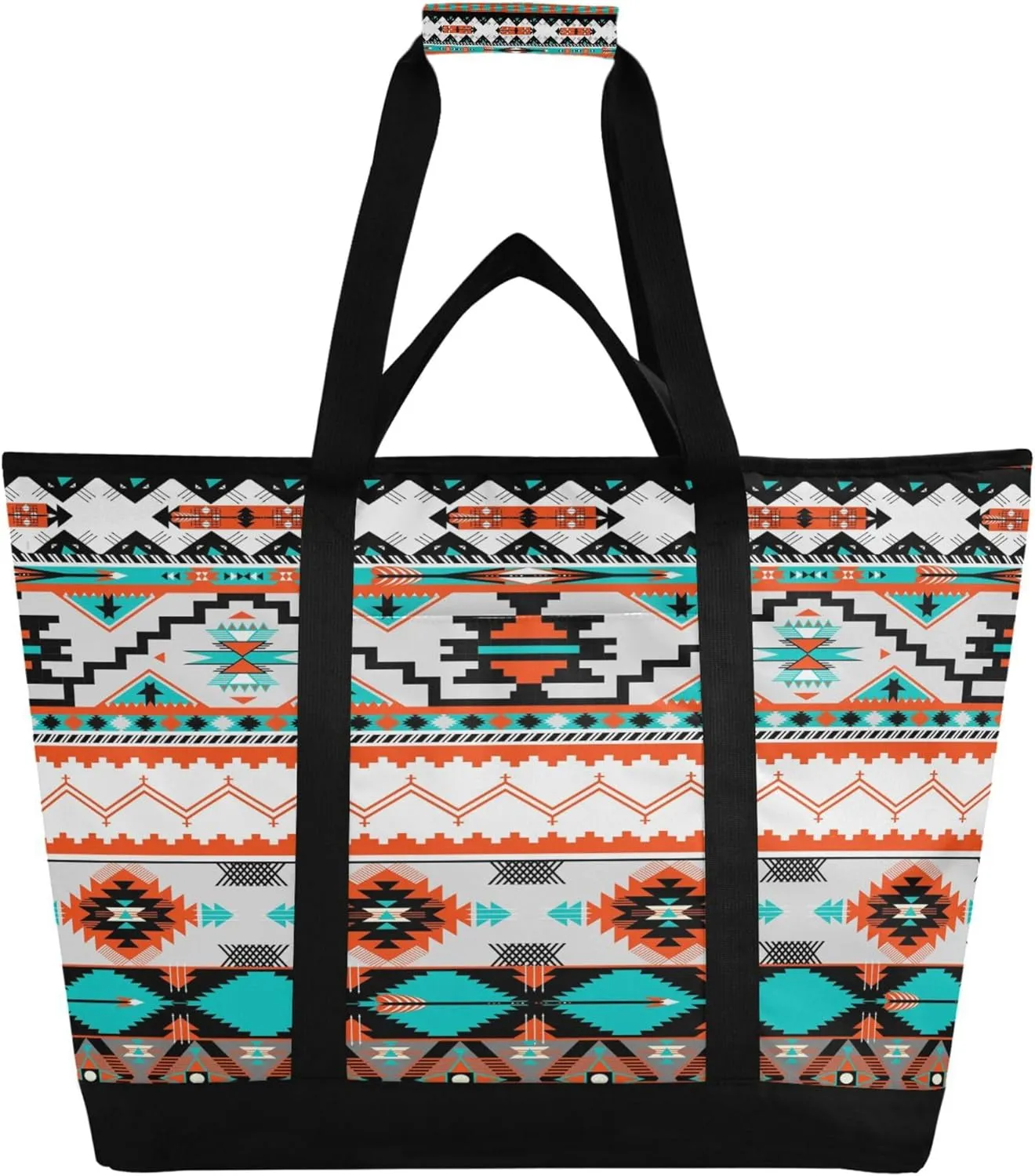 Bohomia Reusable Insulated Cooler Bag with Ice Pack Compartment - Large 47L Waterproof Thermal Grocery Tote for Picnic Beach Camping Lunch Storage