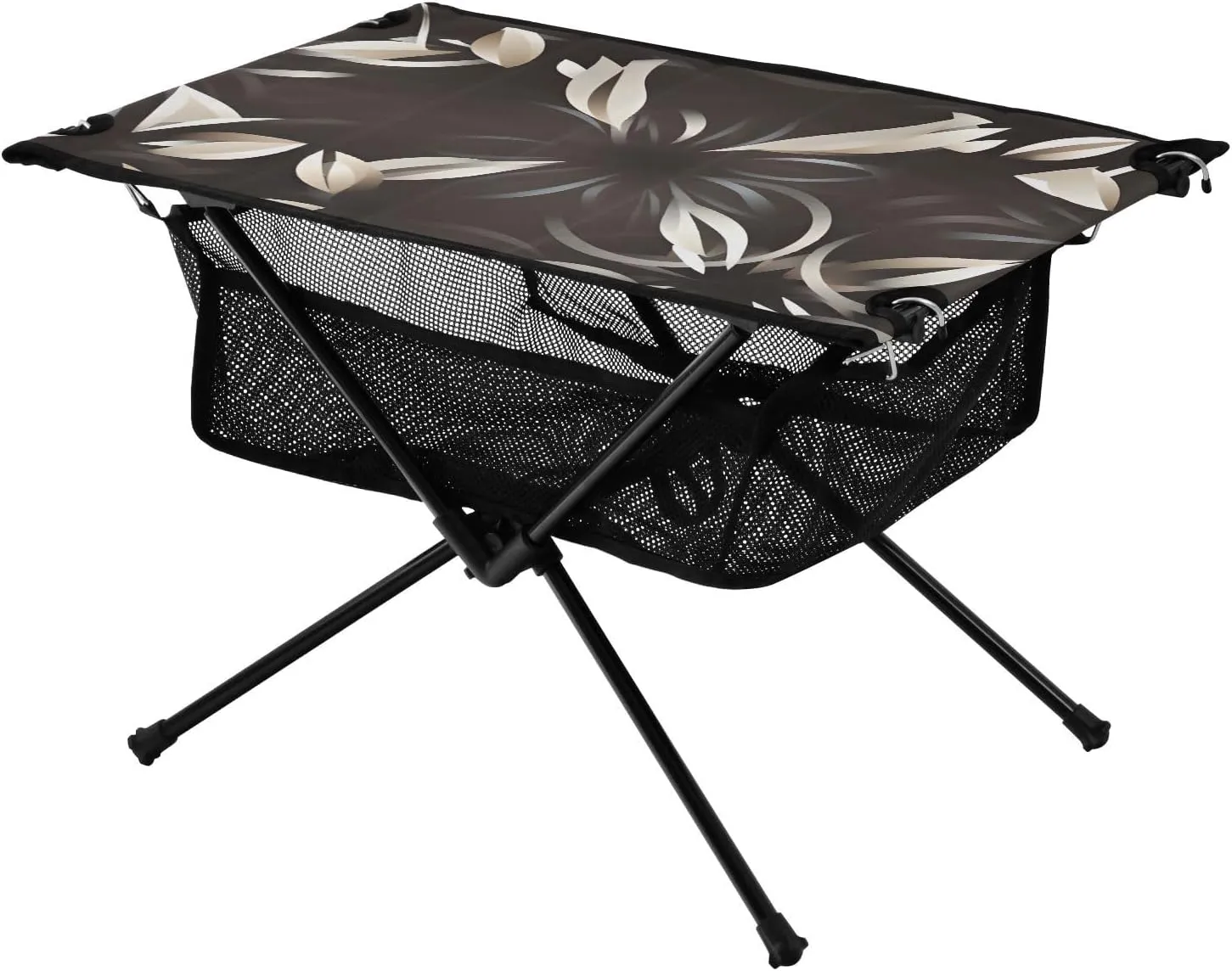 Bolaz Outdoor Folding Portable Picnic Camping Table-Art Leaf Pattern,Storage Mesh for Camping Gear Accessories, Hiking, Mountaineering, Outdoor Travel