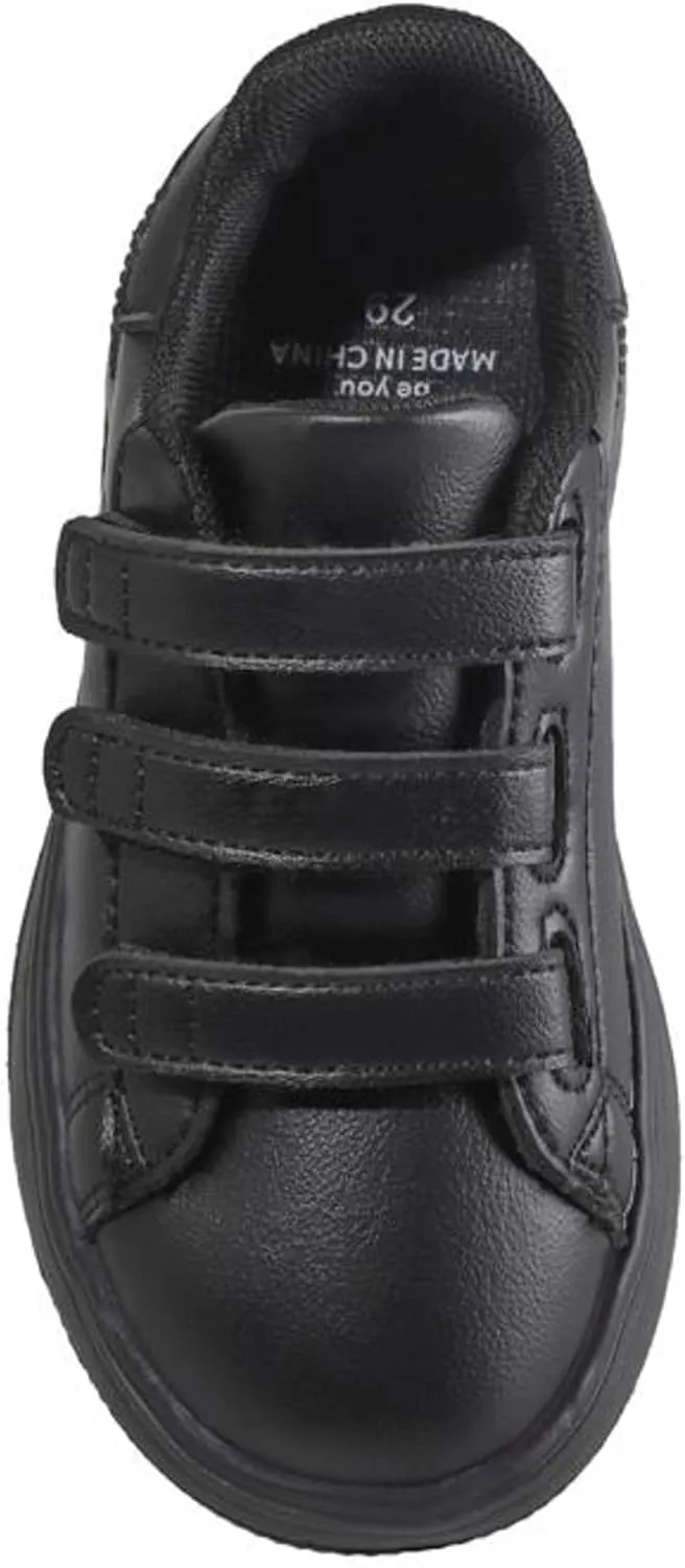 Boys Oxford Black School Uniform Shoes Unisex
