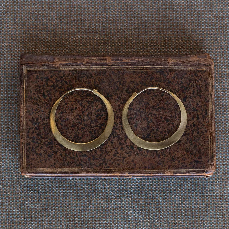 Brass Hoop Earrings - Sm