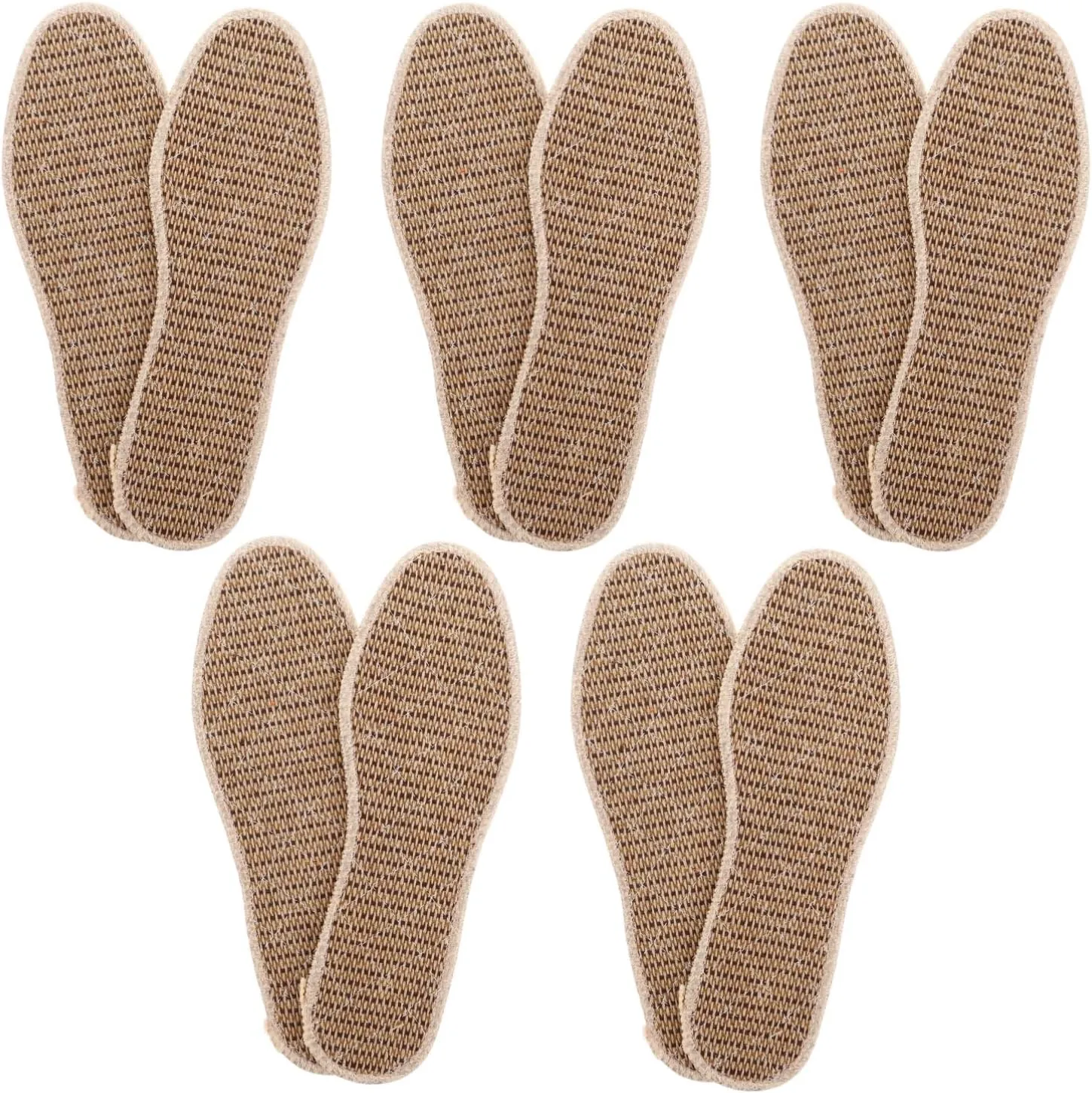 Breathable Cotton and Linen Shoe Insoles with Aroma Absorbent Inserts for Men and Women for Sneakers Boots and Casual Shoes