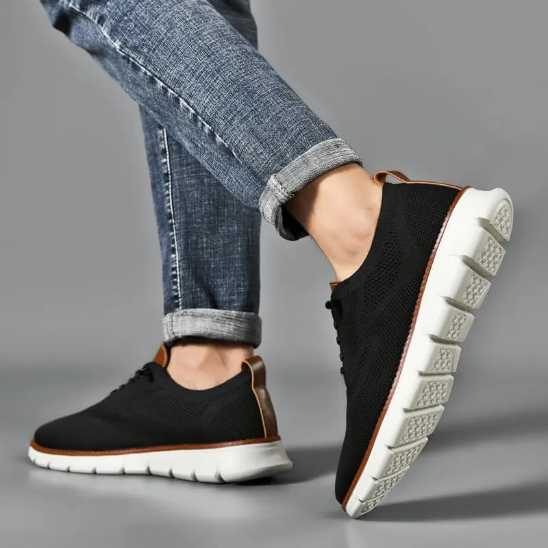 Breeze Shoes for Men Comfortable Oxfords Lace-Up Lightweight Casual Walking wearbreeze Urban Dress Shoes Breathable Upper