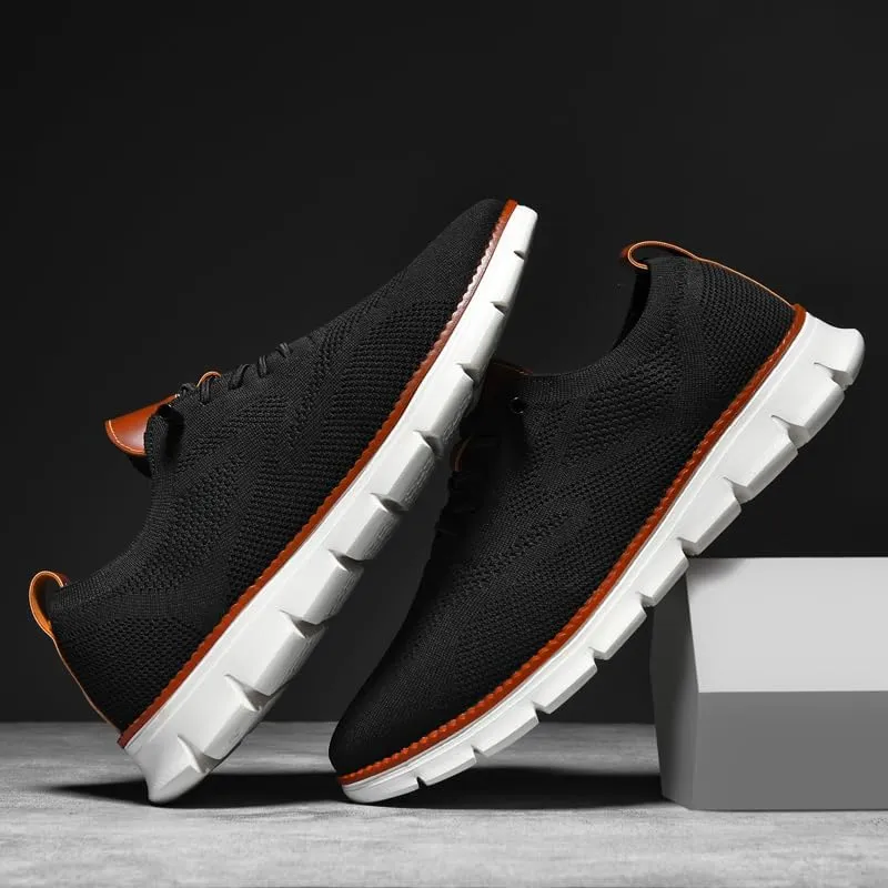 Breeze Shoes for Men Comfortable Oxfords Lace-Up Lightweight Casual Walking wearbreeze Urban Dress Shoes Breathable Upper