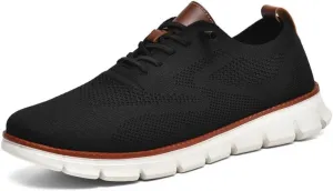 Breeze Shoes for Men Comfortable Oxfords Lace-Up Lightweight Casual Walking wearbreeze Urban Dress Shoes Breathable Upper