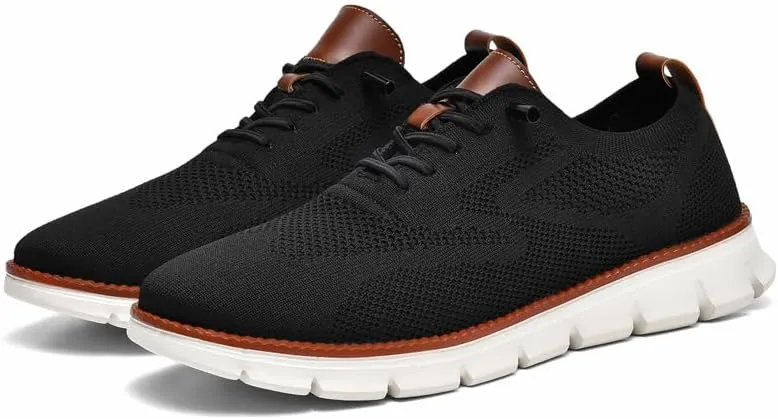 Breeze Shoes for Men Comfortable Oxfords Lace-Up Lightweight Casual Walking wearbreeze Urban Dress Shoes Breathable Upper
