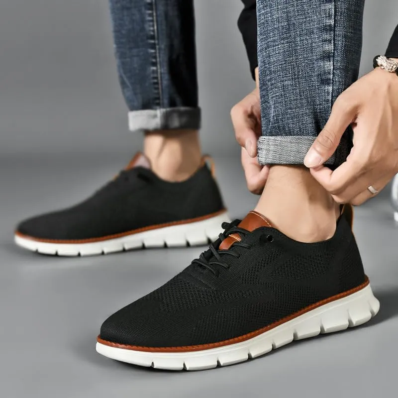 Breeze Shoes for Men Comfortable Oxfords Lace-Up Lightweight Casual Walking wearbreeze Urban Dress Shoes Breathable Upper