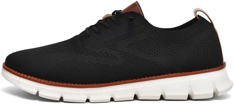 Breeze Shoes for Men Comfortable Oxfords Lace-Up Lightweight Casual Walking wearbreeze Urban Dress Shoes Breathable Upper