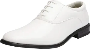 Bruno Marc Men's Faux Patent Leather Tuxedo Derby Dress Shoes Classic Lace-up Formal Oxford