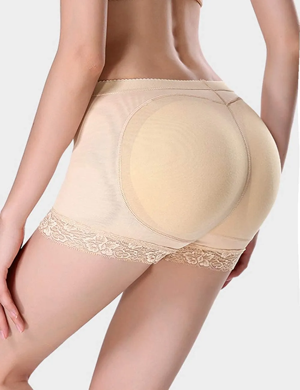 Butt Lifter Hip Enhancer Pads Underwear Shapewear Lace Padded Control Panties Shaper Booty Fake Pad Briefs Boyshorts