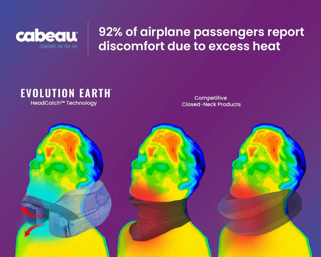 Cabeau Best Neck Pillow for Travel – Evolution Earth – 360° Head, Neck and Chin Support for Sleeping – Sustainable Memory Foam (Terra)
