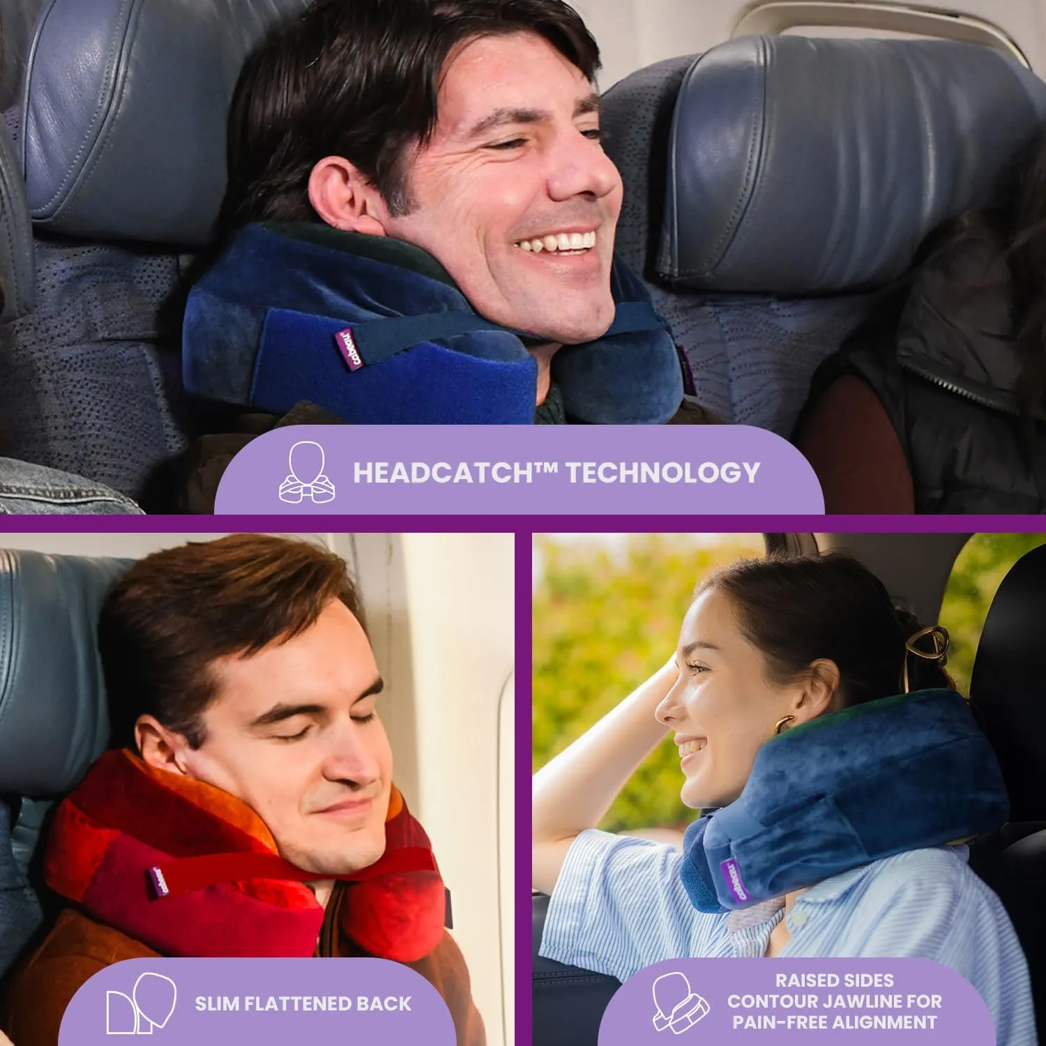Cabeau Best Neck Pillow for Travel – Evolution Earth – 360° Head, Neck and Chin Support for Sleeping – Sustainable Memory Foam (Terra)