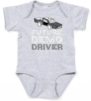 CafePress Future Demo Driver Demolition Derby Driv Body Suit Cute Infant Bodysuit Baby Romper Dark