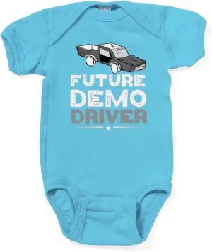 CafePress Future Demo Driver Demolition Derby Driv Body Suit Cute Infant Bodysuit Baby Romper Dark