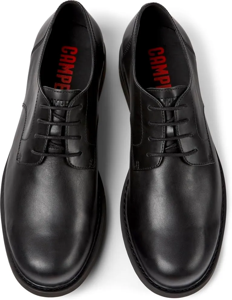 Camper Neuman Blucher Dress Shoes for Men - Ultra-Comfortable Round Toe Leather Men’s Shoes with Breathable Lining and Lightweight EVA Outsoles