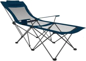 Camping Chair Camp Chair Portable Camping Chair with Footrest Mesh Backrest Folding Reclining Lunch Break Bed Sitting Lying Dual-Purpose Beach Seat s Outdoor Fishing Chair