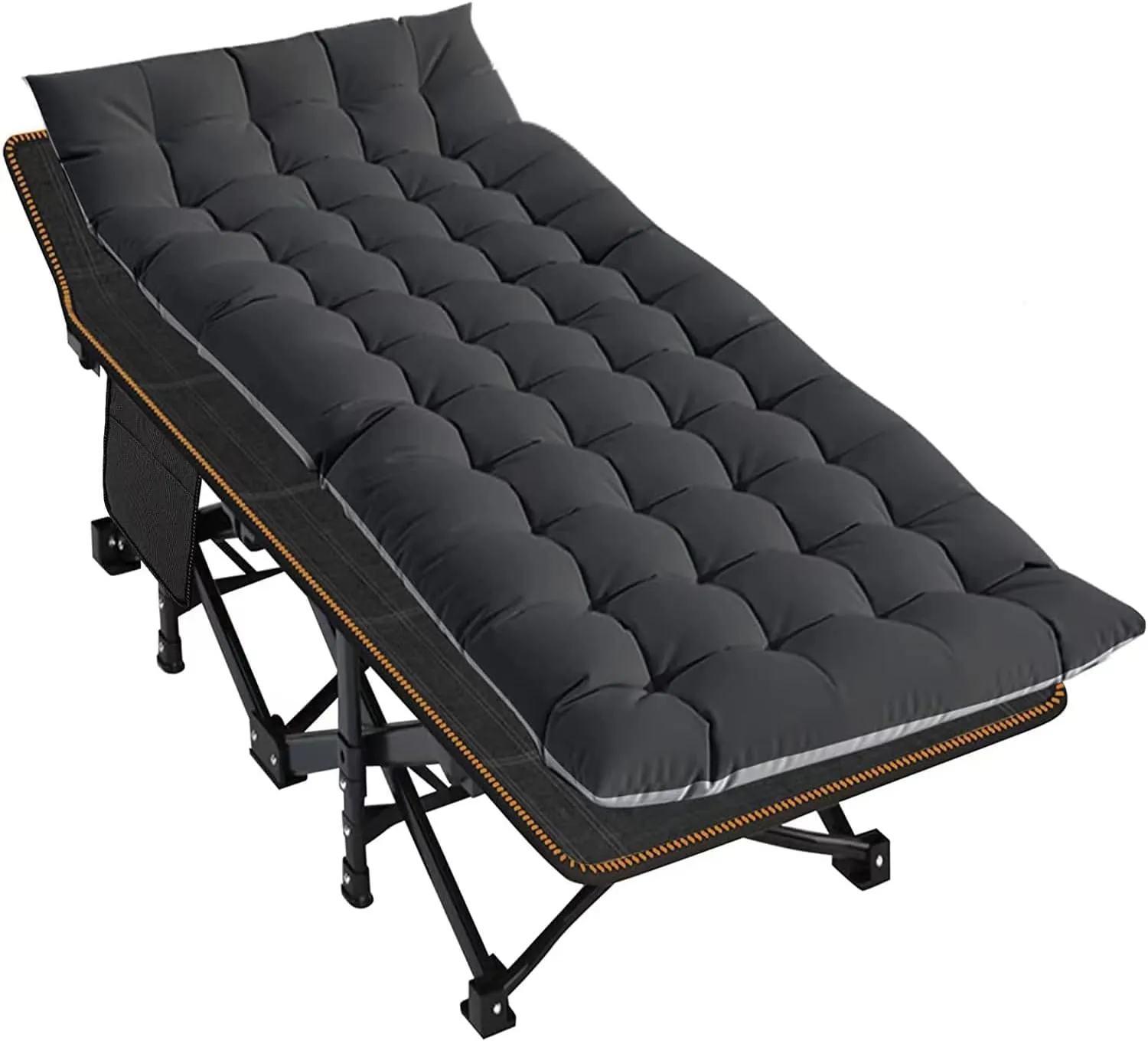 Camping cots, Oversized 32inch Width Portable Foldable Outdoor Bed for Adults Kids, Cot for Traveling Gear Supplier, Office Nap,Support 900 lbs-with Sleeping Pad Mattress