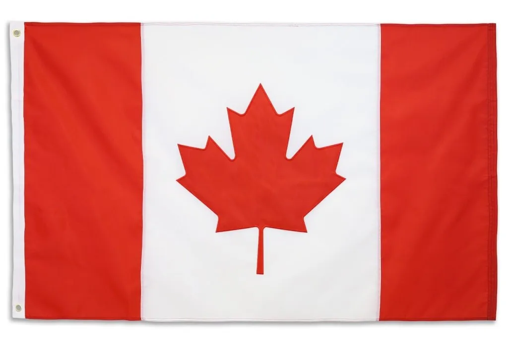 Canada Embroidered Flag 3x5ft