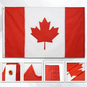 Canada Embroidered Flag 3x5ft