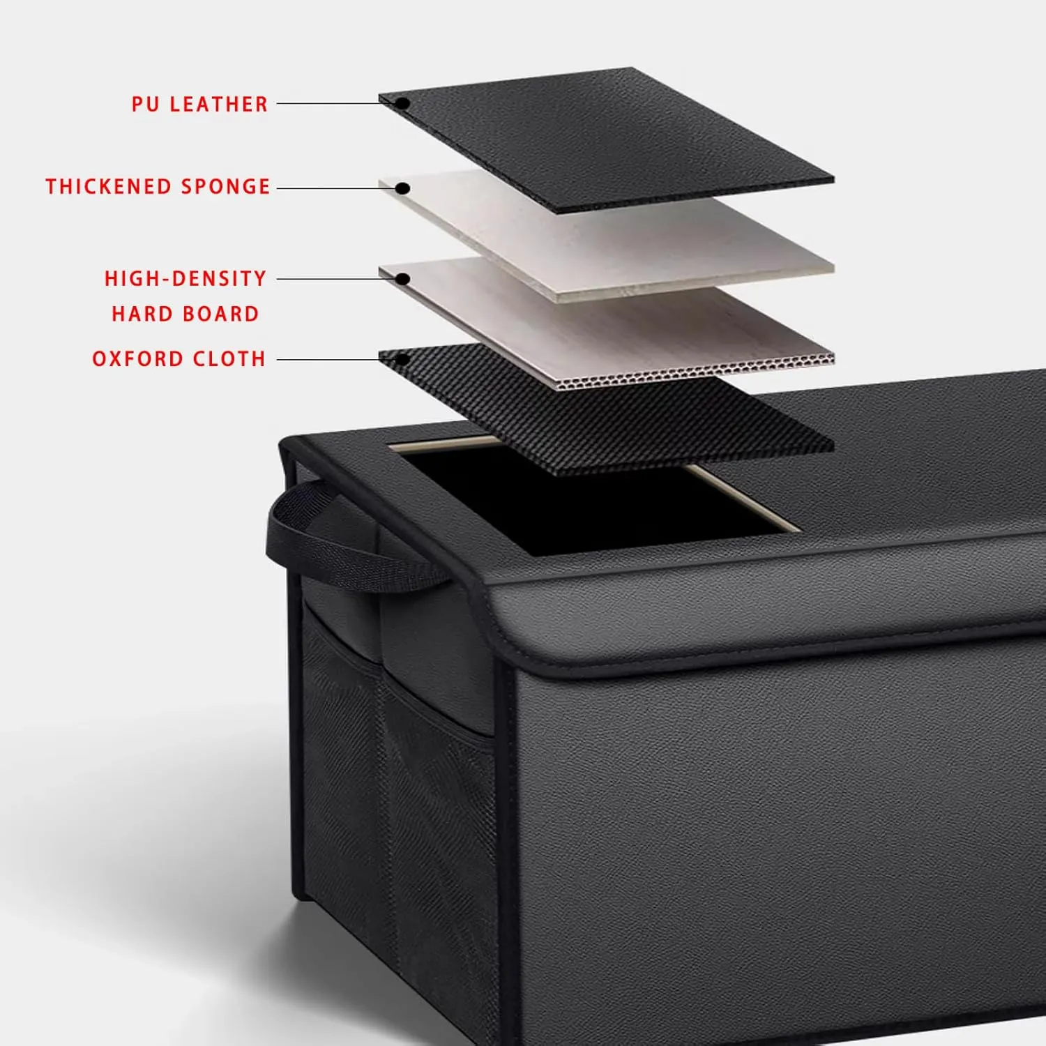 Car Trunk Organizer for Mazda 6 Sedan Gl Facelift 2018 - Thickened Car Boot Tidy Storage Box Tailor-made Lidded Storage Bins for Home Car Outdoor Camping Travel,D