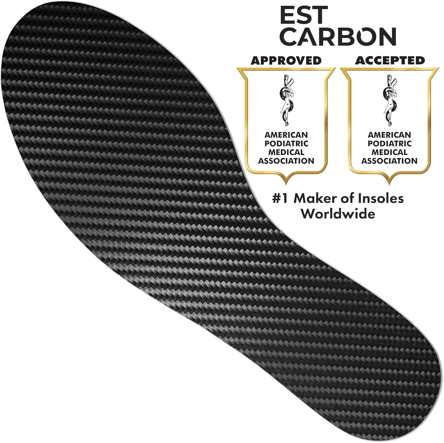 Carbon Fiber Insole - 1 pc, Men 9.5, Women 10-10.5 - Unisex Shoe Insert - Stiff Foot Plate - Orthotic Insole - Turf Toe, Hallux Rigidus, Flat Feet, Plantar Fasciitis, Mortons Extension