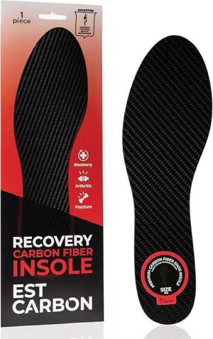 Carbon Fiber Insole - 1 pc - Rigid Orthotic Insole Shoe Insert - FSA/HSA Eligible - Stiff Foot Plate - Support for Turf Toe, Flat Feet, Achilles Tendonitis, Sesamoiditis