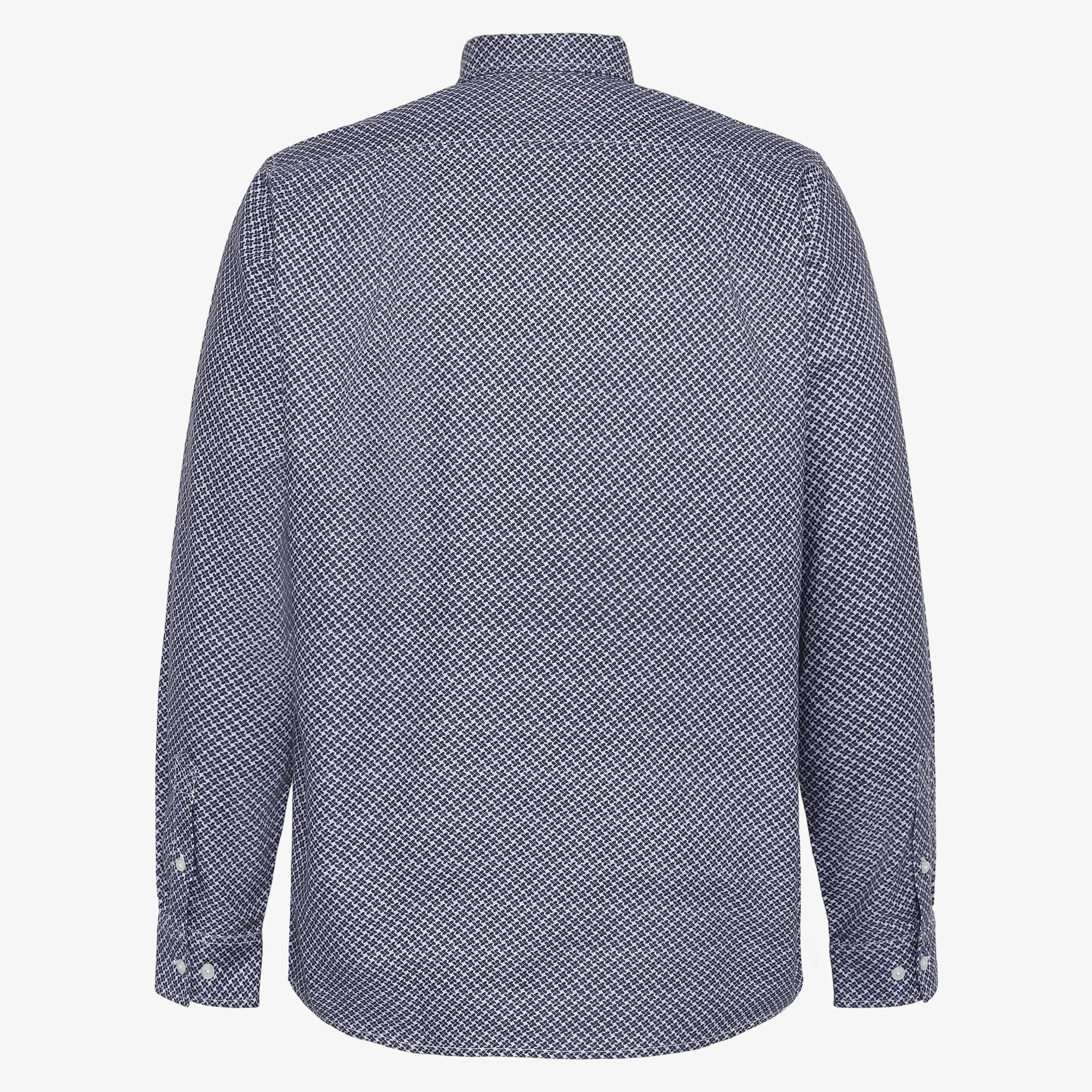 CarterSi Print Oxf - Deep Marine