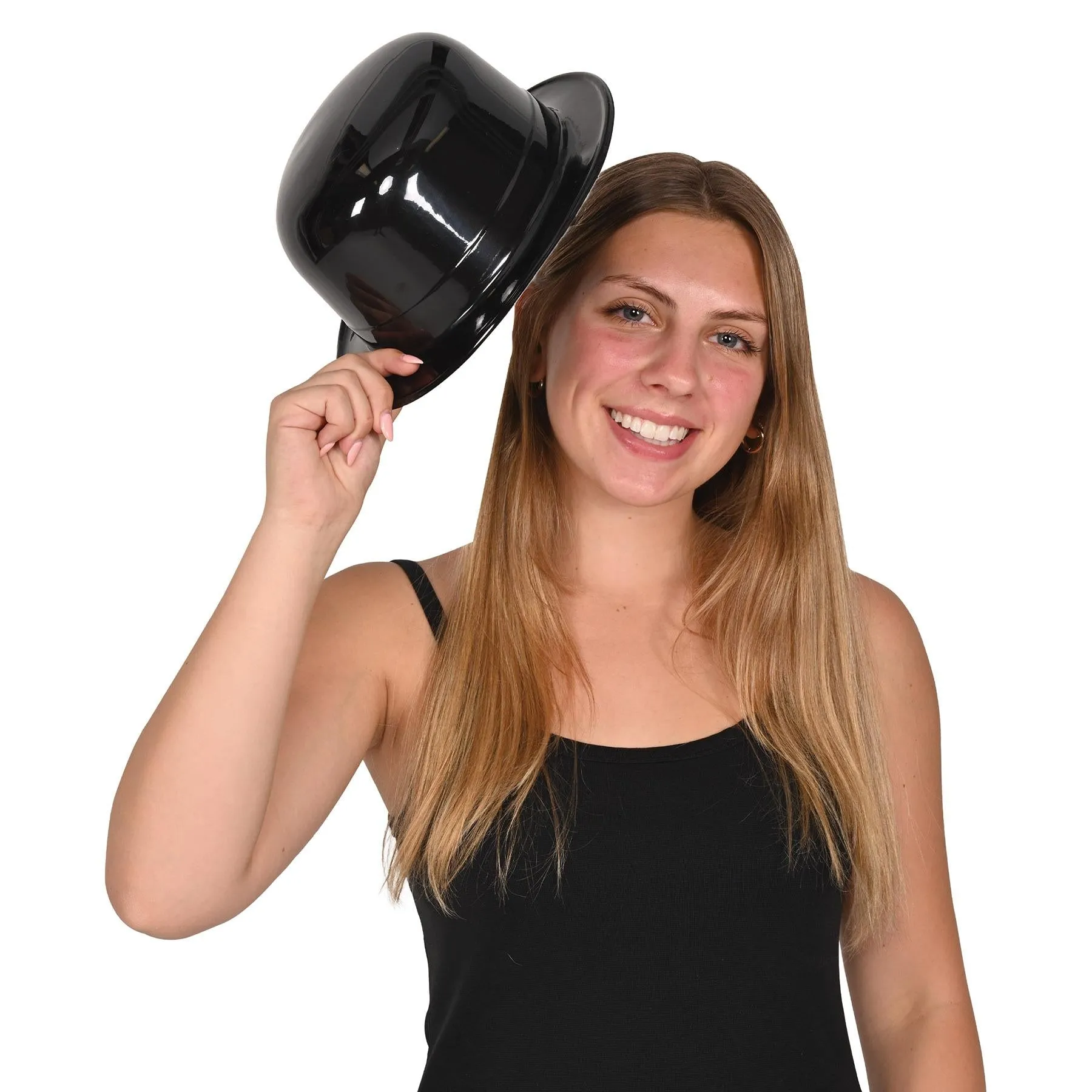 Casino Night Black Plastic Derby (48 per Case)