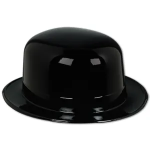 Casino Night Black Plastic Derby (48 per Case)