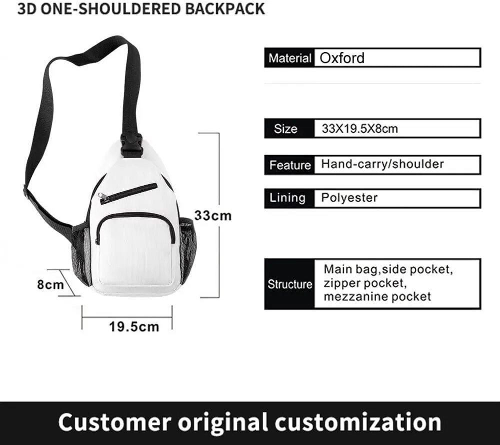 Casual Messenger Waist Bag Crossbody One Strap Backpack Small Backpack Sling Bag for Men Women