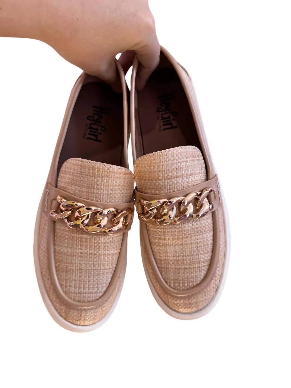 Chain Reaction Loafer In Raffia