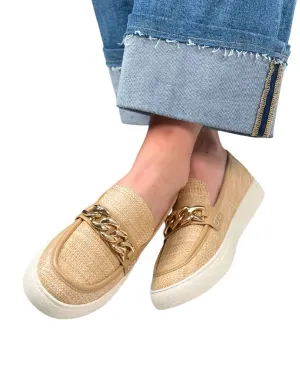 Chain Reaction Loafer In Raffia