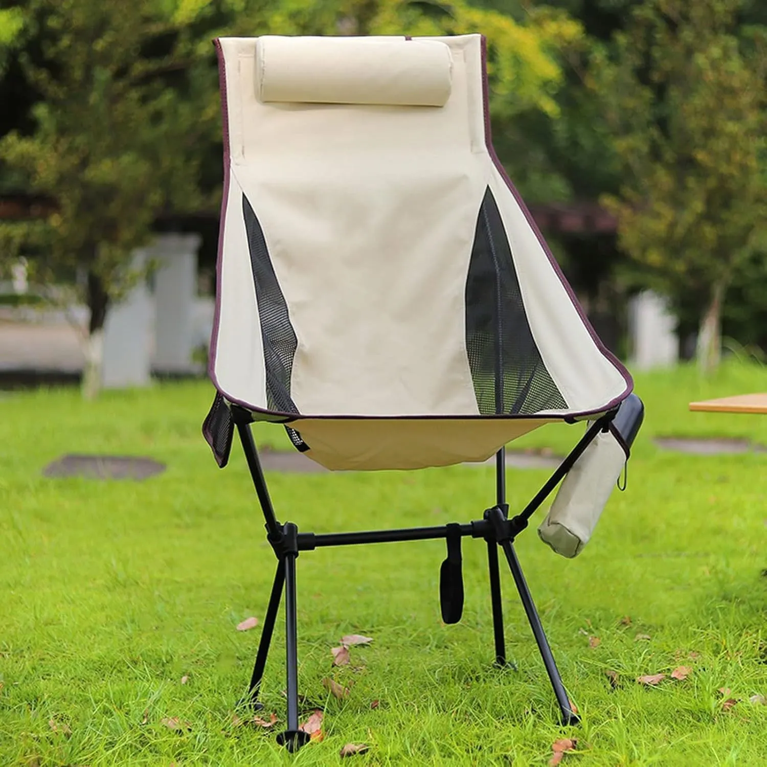 Chairs Ultralight Folding Moon Chairs Outdoor Camping Chair Removable Washable Fishing Picnic BBQ Chairs with Carry Bag Outdoor Stool