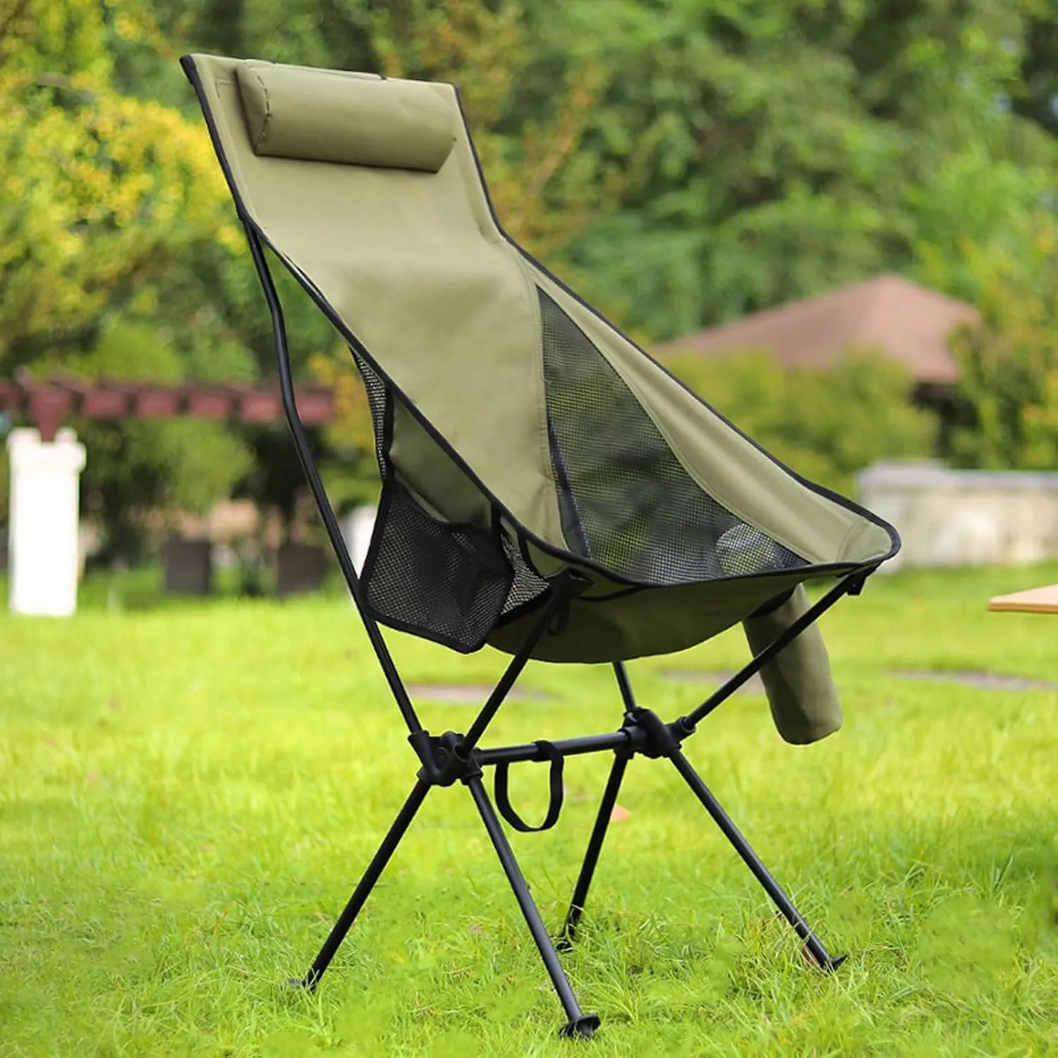 Chairs Ultralight Folding Moon Chairs Outdoor Camping Chair Removable Washable Fishing Picnic BBQ Chairs with Carry Bag Outdoor Stool
