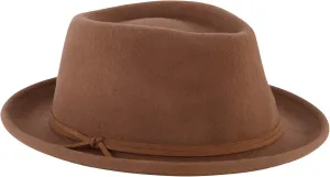 Christian Siriano New York Fedora Hat, Wool Felt Pork Pie Wide Brim Fashion Hat for Men and Women, One Size