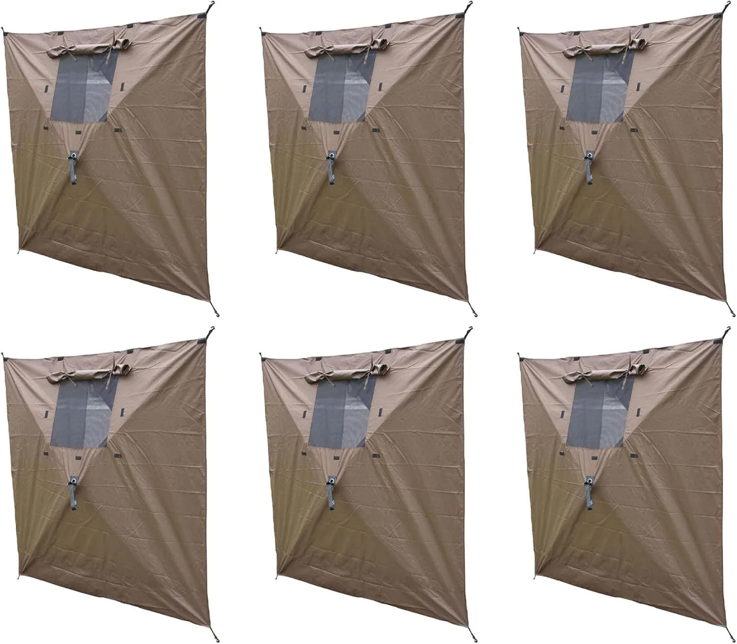 Clam Quick-Set Wind and Sun Panel Attachment for Escape Sport Screen Shelter Canopy Tent with Carrying Bag, Accessory Only, Brown (6 Pack)
