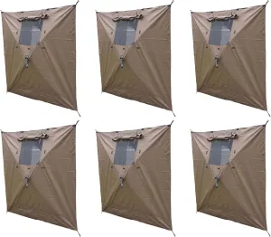 Clam Quick-Set Wind and Sun Panel Attachment for Escape Sport Screen Shelter Canopy Tent with Carrying Bag, Accessory Only, Brown (6 Pack)