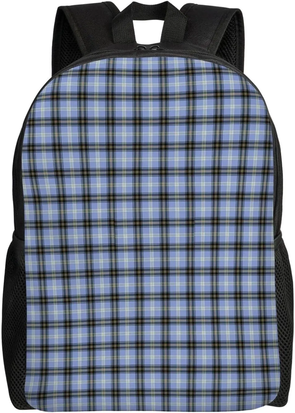 Clan Bell Tartan Minimalist Laptop Backpack – Waterproof Business Travel Bag, Breathable Design, Modern Work & Leisure