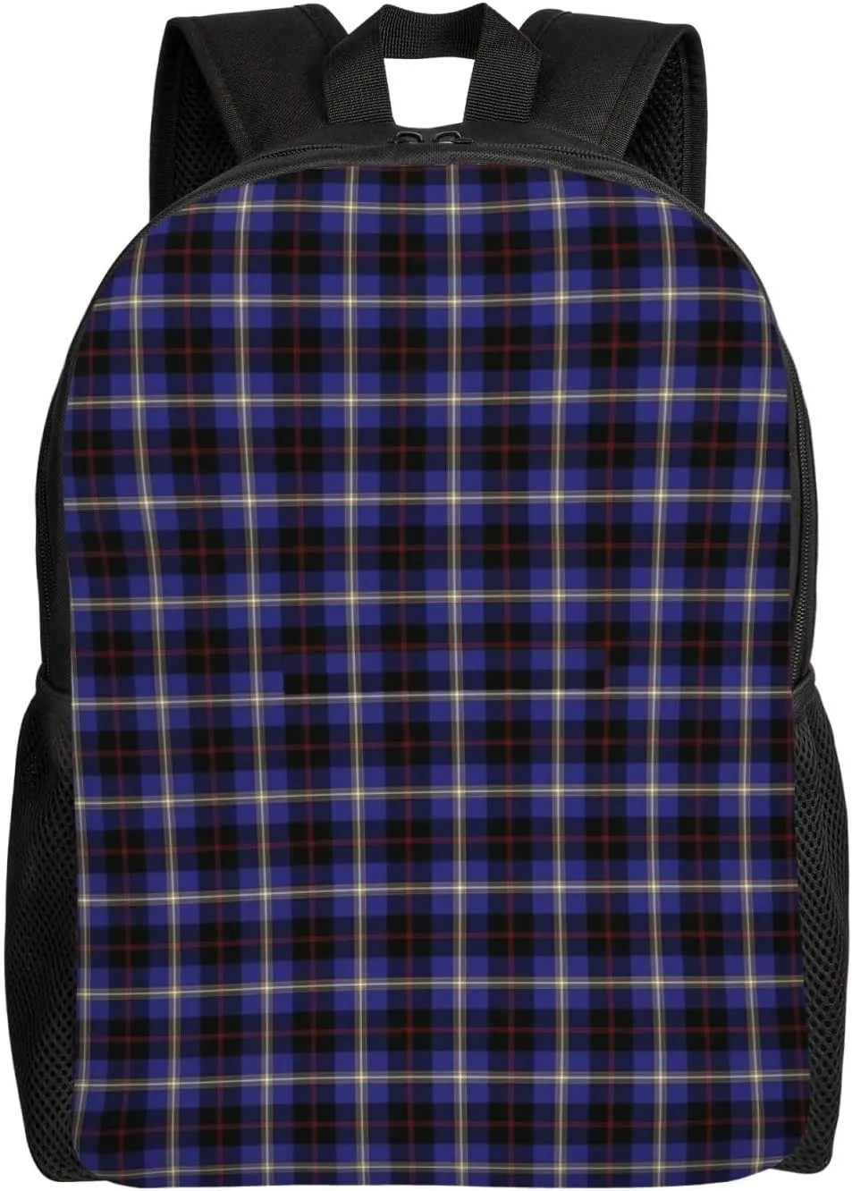 Clan Hill Tartan Minimalist Laptop Backpack – Waterproof Business Travel Bag, Breathable Design, Modern Work & Leisure