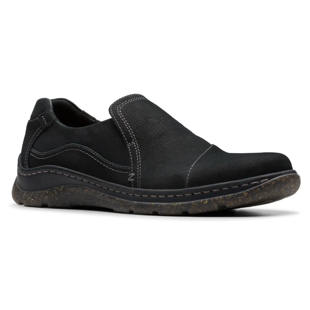 Clarks Orlene Slip Black Leather Shoe (Women's)