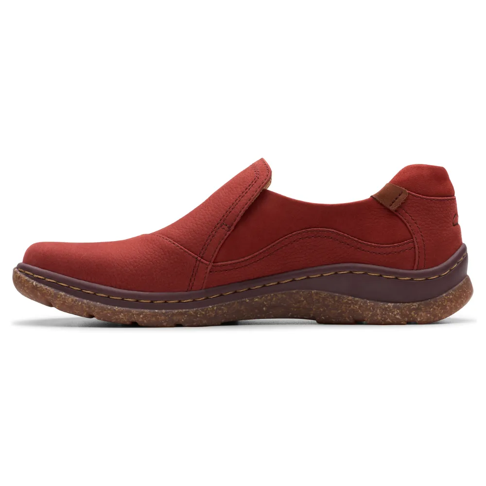 Clarks Orlene Slip Chestnut Nubuck Shoe (Women's)