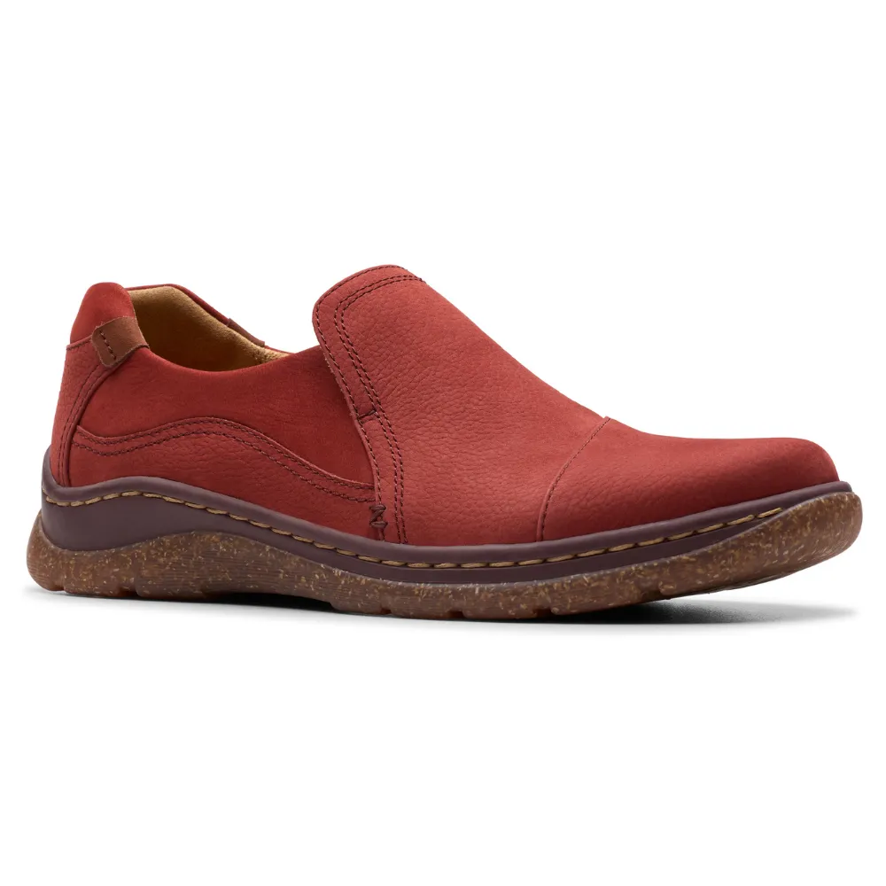 Clarks Orlene Slip Chestnut Nubuck Shoe (Women's)