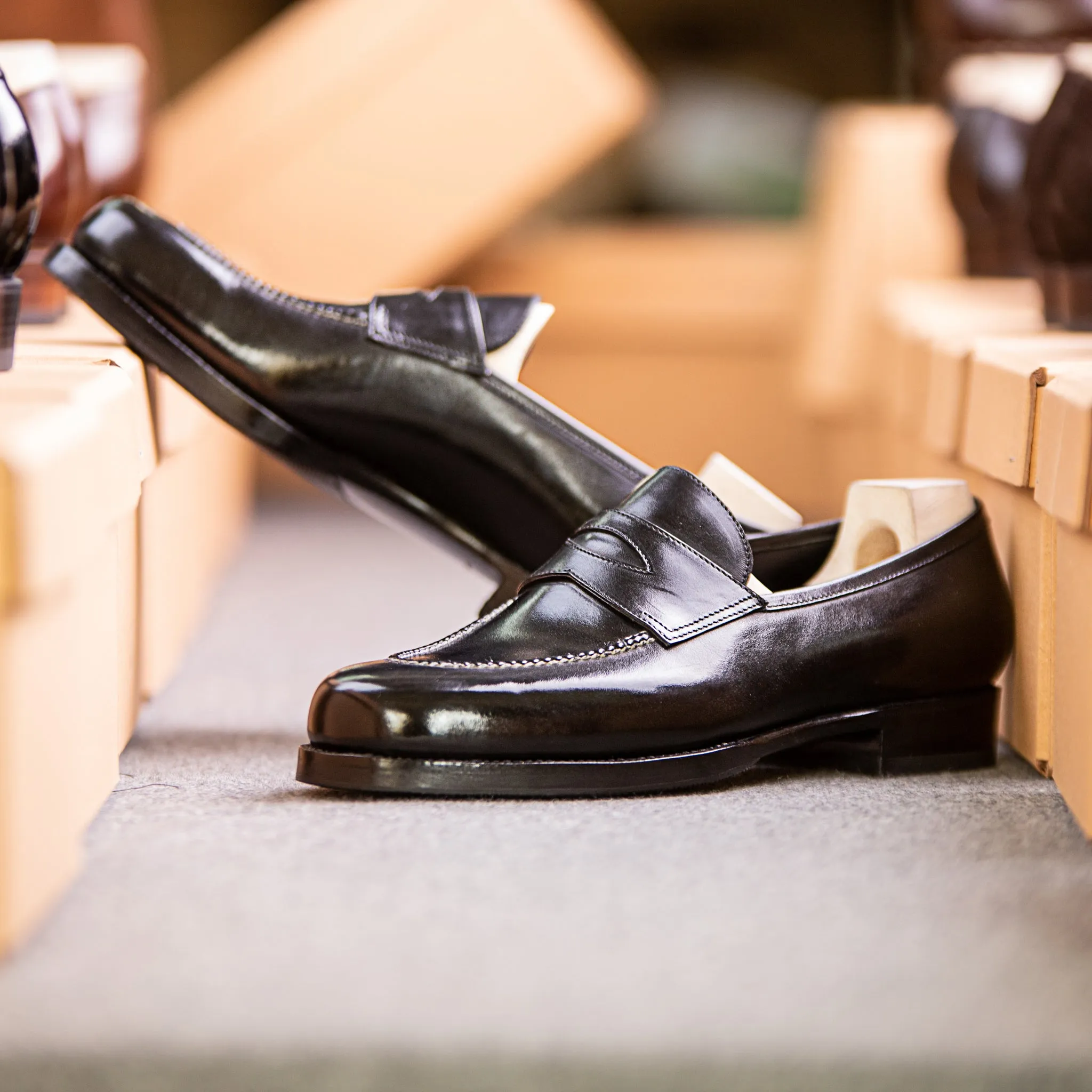 Classic Penny loafer with hand stitched apron