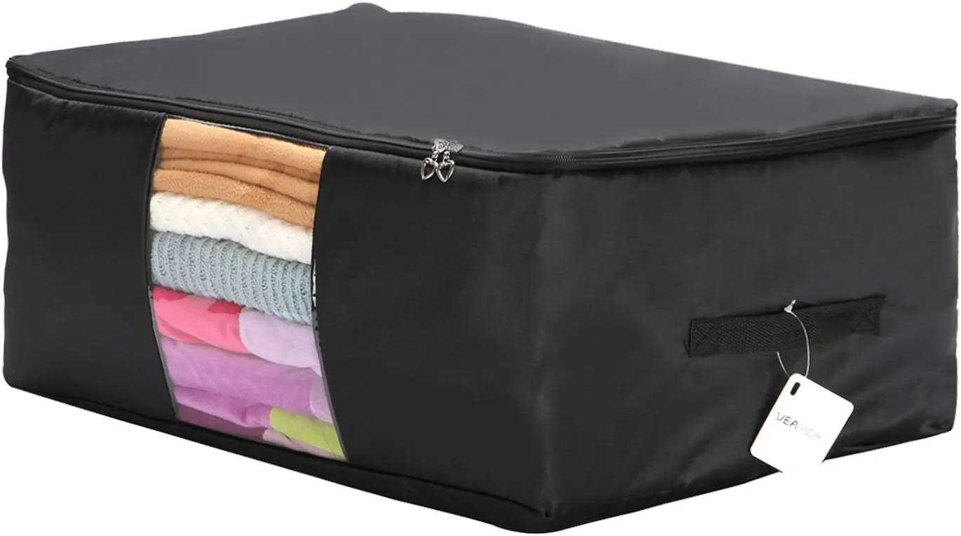 Clothing Pillow Beddings Blankets Organizer Storage Containers With Zippers,Breathable and Moistureproof.