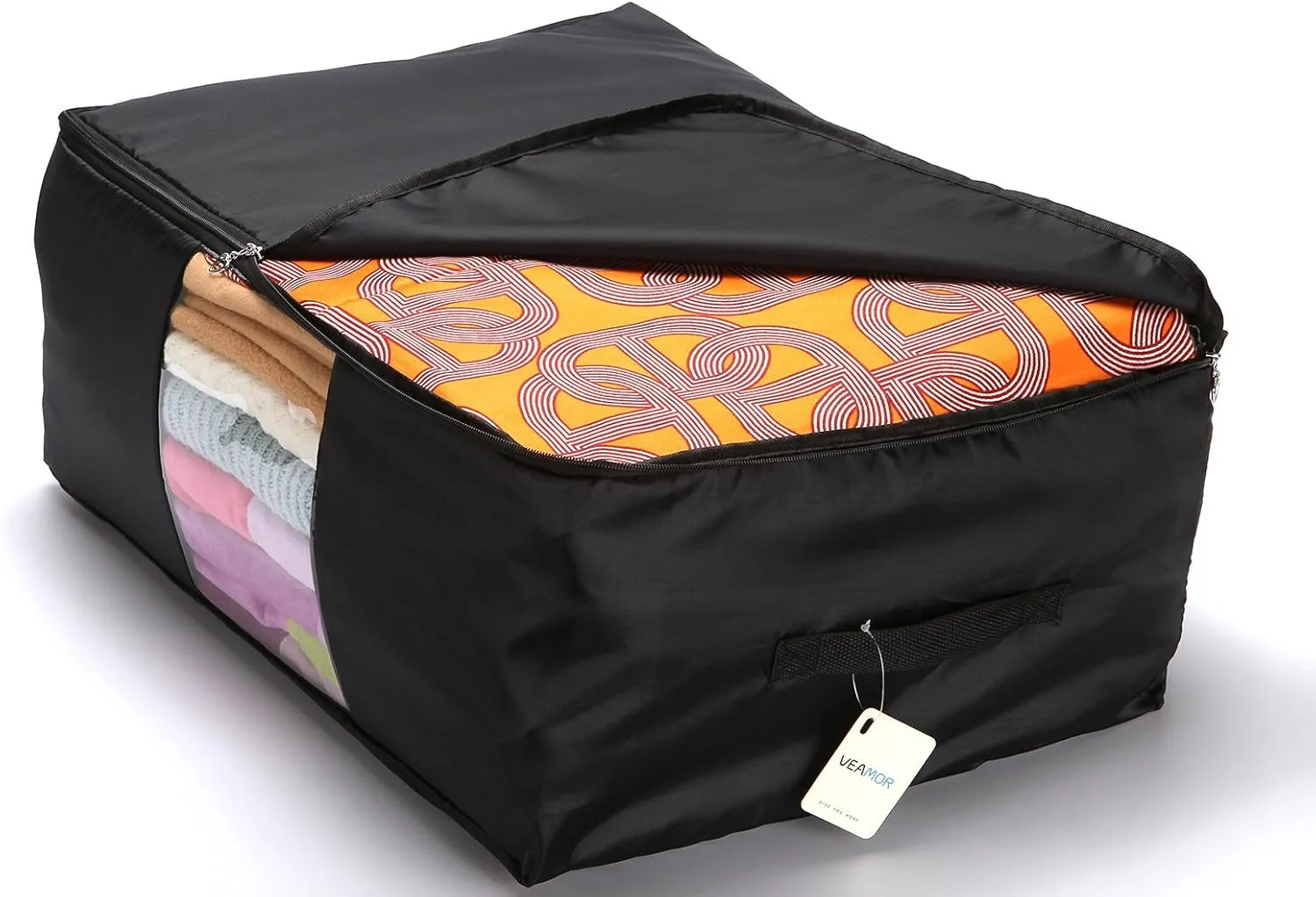 Clothing Pillow Beddings Blankets Organizer Storage Containers With Zippers,Breathable and Moistureproof.