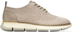 Cole Haan 4. Zerogrand Stitchlite Oxford - Shoes for Women - Round Toe - Anatomical Footbed - Pull Loop Ashes of Roses Etherea Knit/Etherea Smooth Leather/Pumpkin/Optic White 8 B - Medium