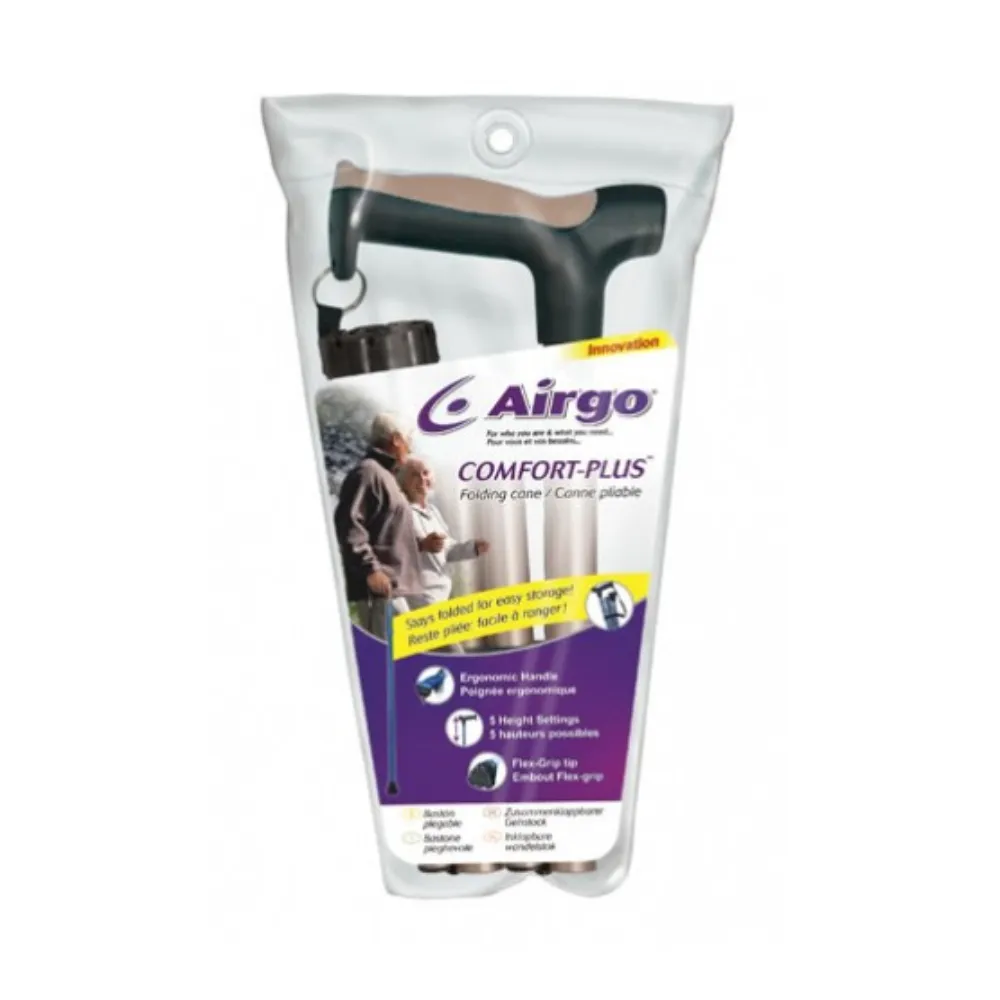 Comfort-Plus™ Limited access Cane Exceptional value Folding Airgo® Aluminium
