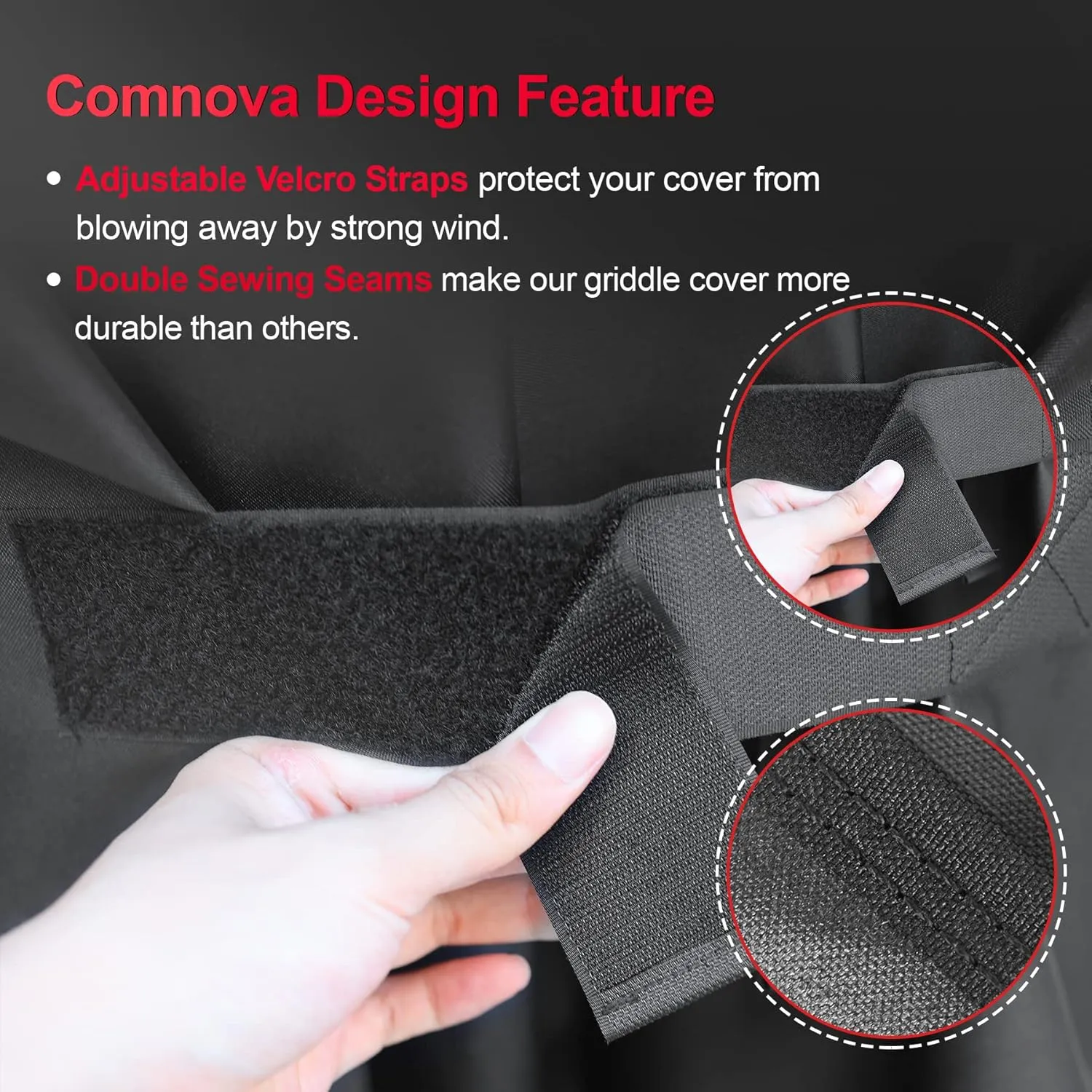 Comnova Grill Cover for Traeger - 600D Waterproof & Heavy Duty, Pellet BBQ Cover for Traeger 20 Series, Junior, Tailgater and Recteq 340 Grill