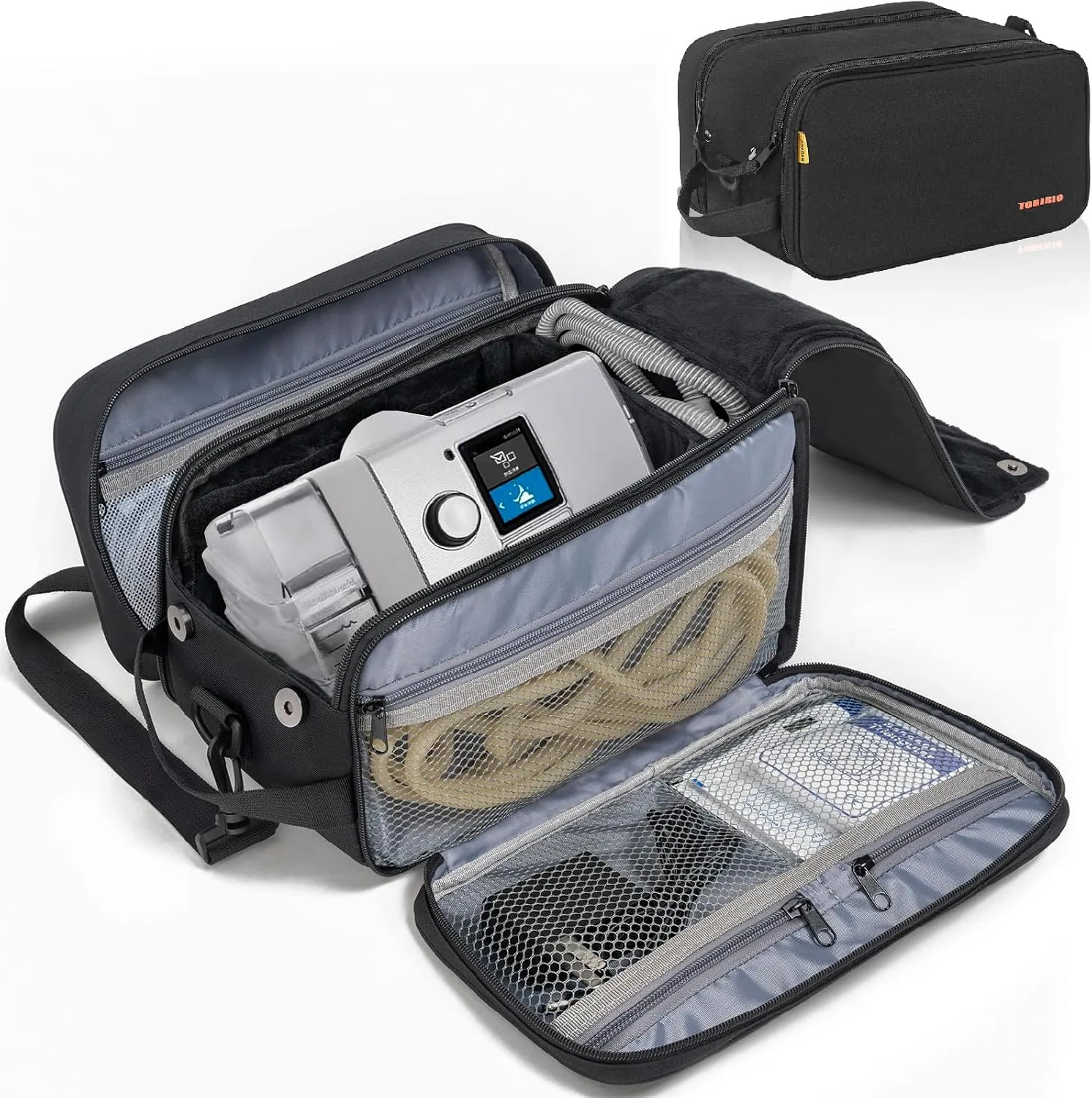 CPAP Travel Bag Compatible with ResMed AirSense 11, AirSense 10 Machine and Accessories,Portable Carrying Storage Case Compatible with AirSense 10 elite, AirStart 10,Philips Dreamstation 12"x 8.7"x 7"